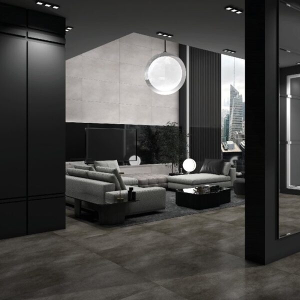 کاشی و سرامیک سرزمین ویرا تایل نمونه طرح اجرا شده اپکس طوسی تیره کاشی و سرامیک مدرن و لوکسخرید سرامیک مدرن در تهران